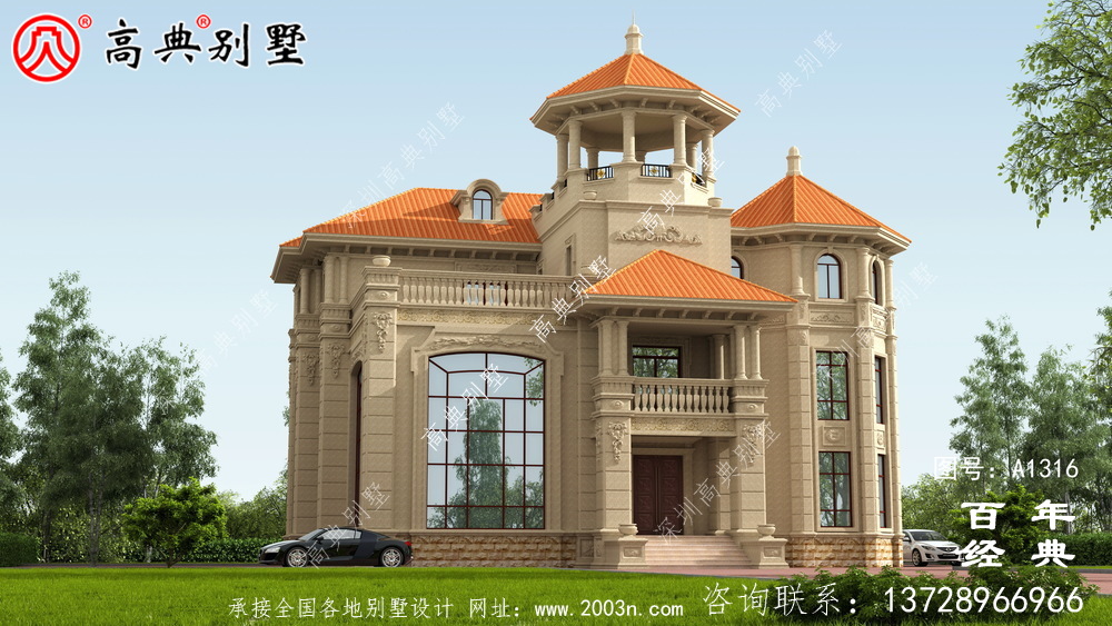 豪华复式三层欧式别墅设计图纸及效果图_农村三层别墅图纸