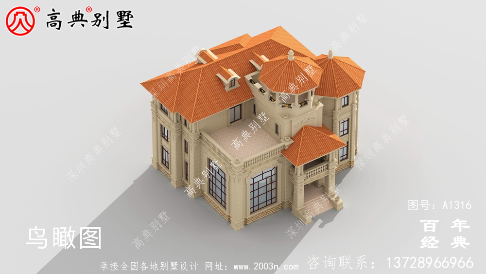 豪华复式三层欧式别墅设计图纸及效果图_农村三层别墅图纸