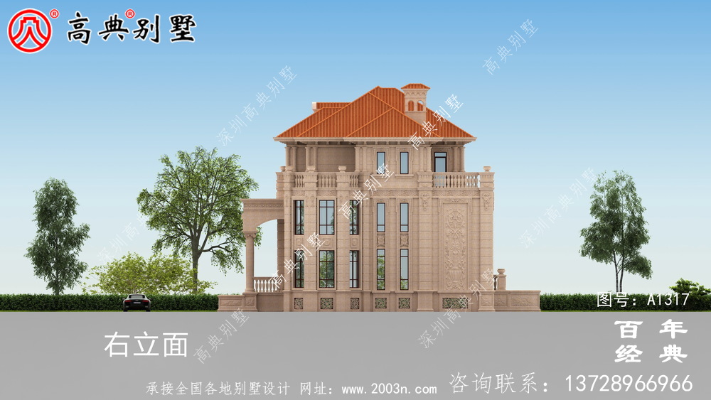 复式三层欧式别墅设计图纸_农村三层别墅效果图