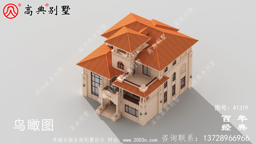 复式三层农村别墅设计图纸及效果图_农村三层别墅设计