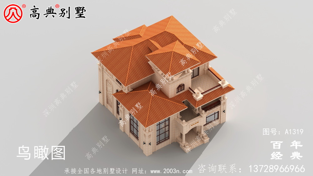 复式三层农村别墅设计图纸及效果图_农村三层别墅设计