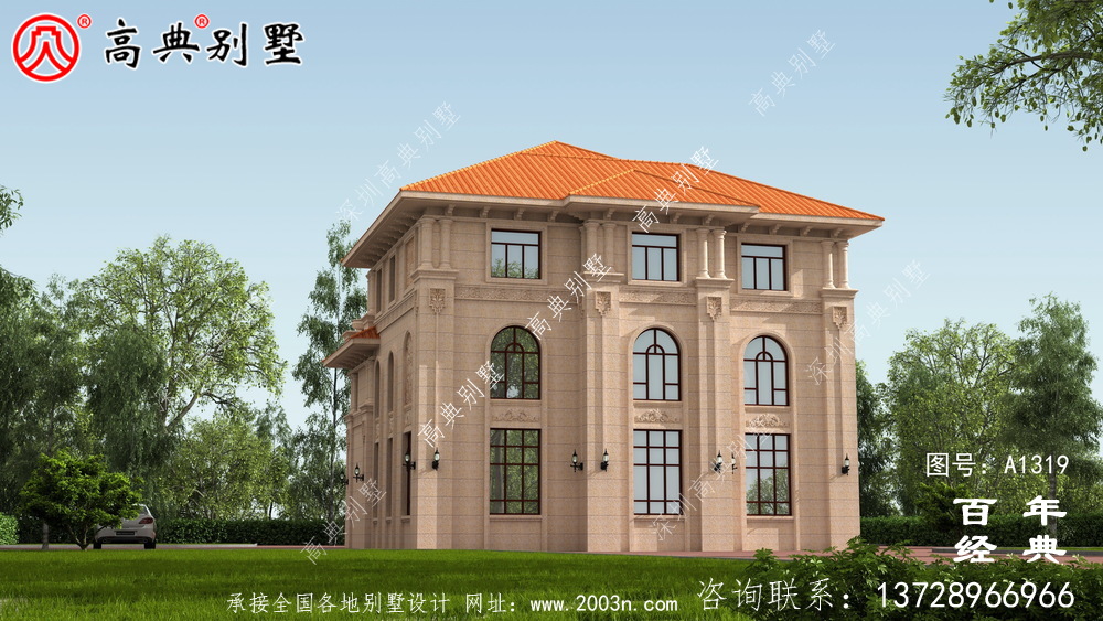 复式三层农村别墅设计图纸及效果图_农村三层别墅设计