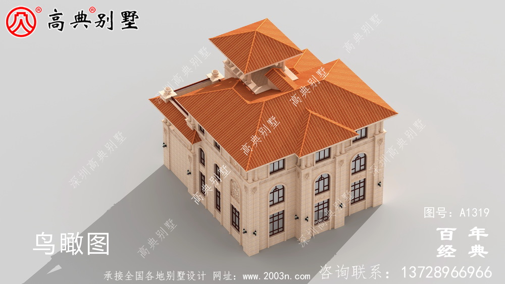 复式三层农村别墅设计图纸及效果图_农村三层别墅设计
