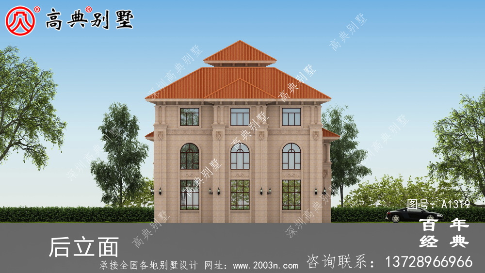 复式三层农村别墅设计图纸及效果图_农村三层别墅设计