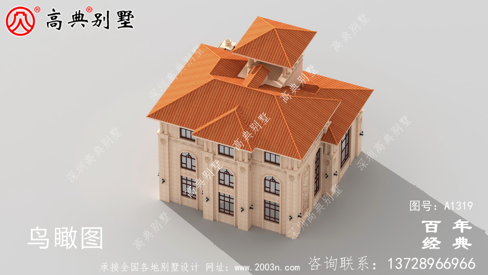 复式三层农村别墅设计图纸及效果图_农村三层别墅设计