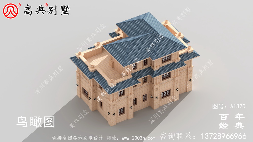 复式清新三层欧式别墅设计图纸及效果图_农村三层别墅图纸