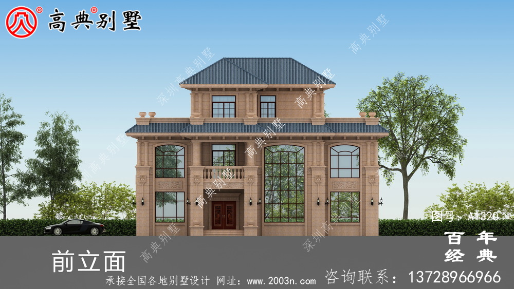 复式清新三层欧式别墅设计图纸及效果图_农村三层别墅图纸