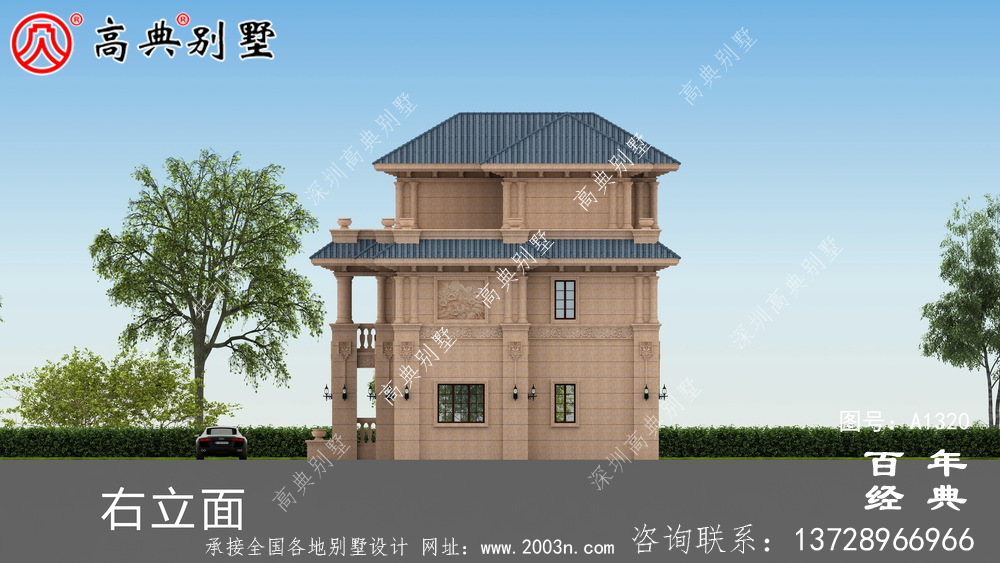 复式清新三层欧式别墅设计图纸及效果图_农村三层别墅图纸