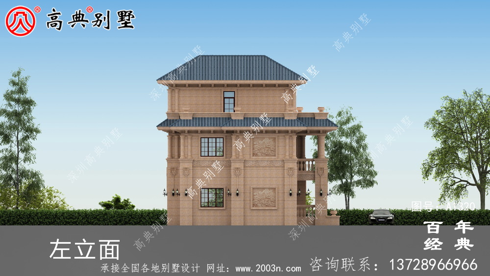 复式清新三层欧式别墅设计图纸及效果图_农村三层别墅图纸