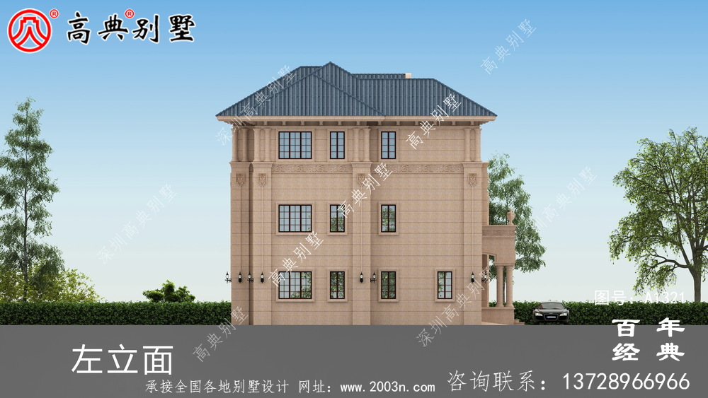 复式三层农村自建小别墅设计图纸_三层农村别墅图纸
