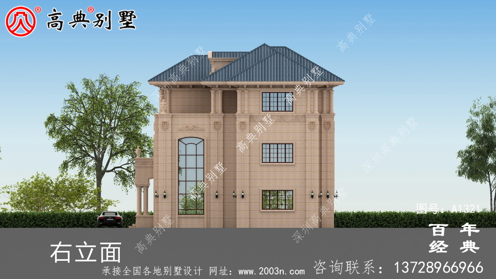 复式三层农村自建小别墅设计图纸_三层农村别墅图纸