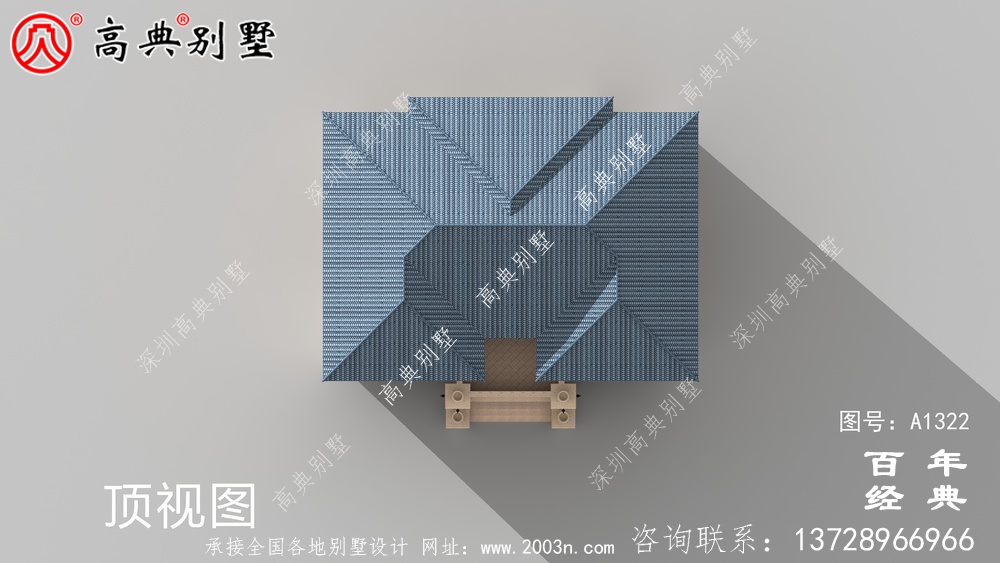 带露台的典雅复式三层别墅设计效果图和施工图_农村三层别墅设计图