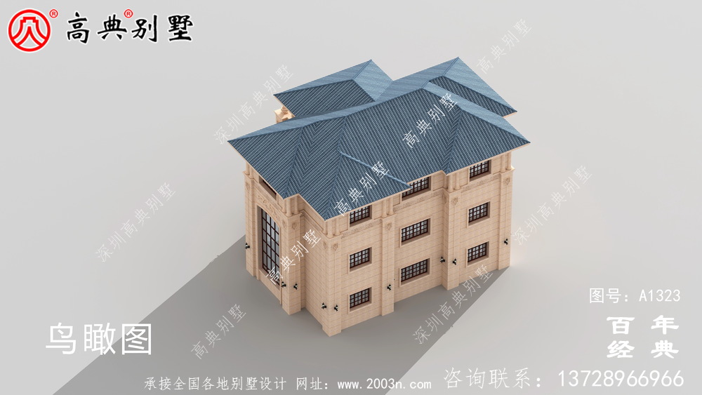 歐式三層復式小別墅外觀設計圖_農村三層別墅設計圖