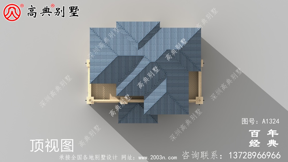 歐式復式三層別墅外觀設計圖紙_鄉村三層別墅設計圖