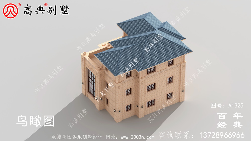 簡單實用的三層農村自建別墅設計圖紙_農村住宅圖紙