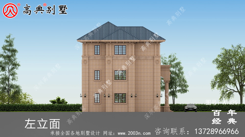 簡單實用的三層農村自建別墅設計圖紙_農村住宅圖紙