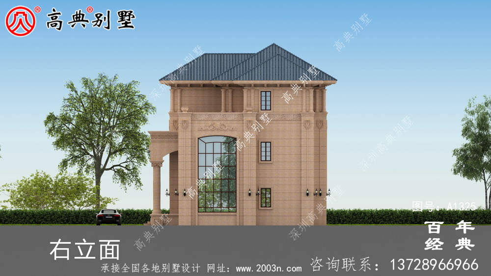 簡單實用的三層農村自建別墅設計圖紙_農村住宅圖紙