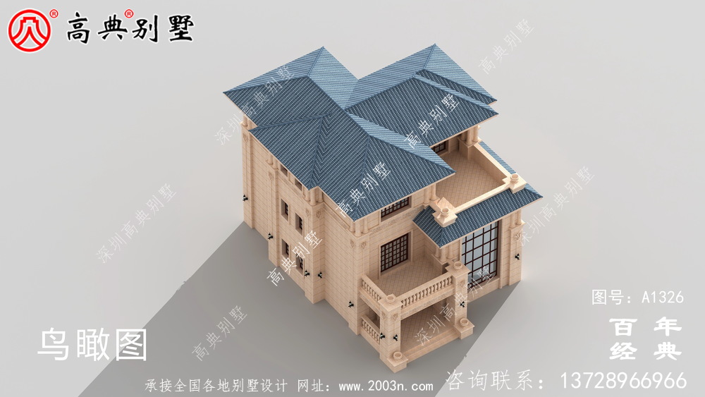 小復式三層帶露臺歐式別墅施工圖紙帶設計效果圖_三層別墅設計圖紙