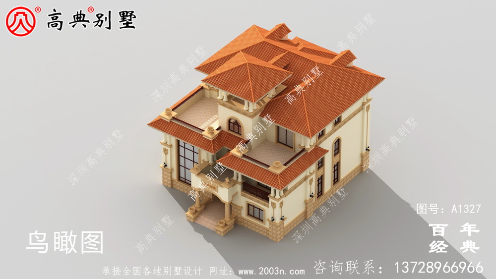 歐式風格復式三層別墅施工圖紙帶設計效果圖_三層別墅設計圖紙