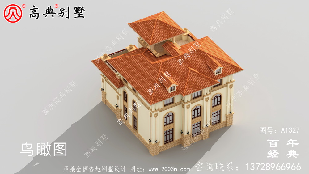 歐式風格復式三層別墅施工圖紙帶設計效果圖_三層別墅設計圖紙