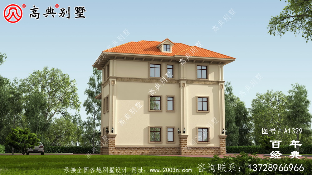 鄉村三層復式樓房別墅設計圖紙_三層別墅施工圖設計