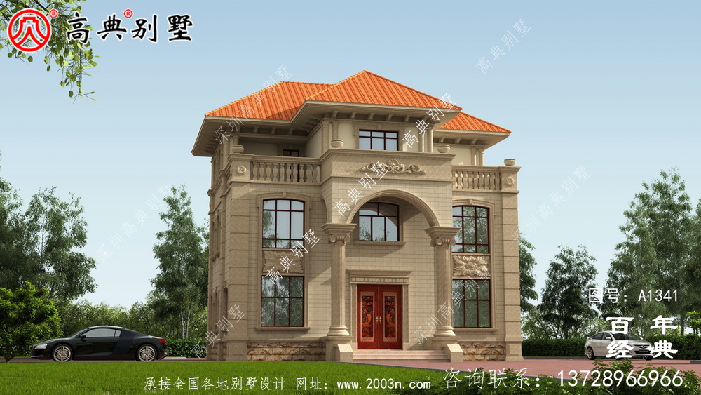 新农村欧式三层别墅外观设计效果图_农村三层别墅设计图纸 新农村欧式三层别墅外观设计效果图_农村三层别墅设计图纸