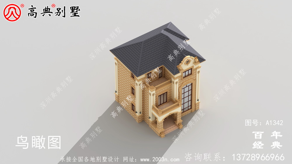 法式浪漫乡村复式三层别墅设计图纸_乡村三层别墅效果图