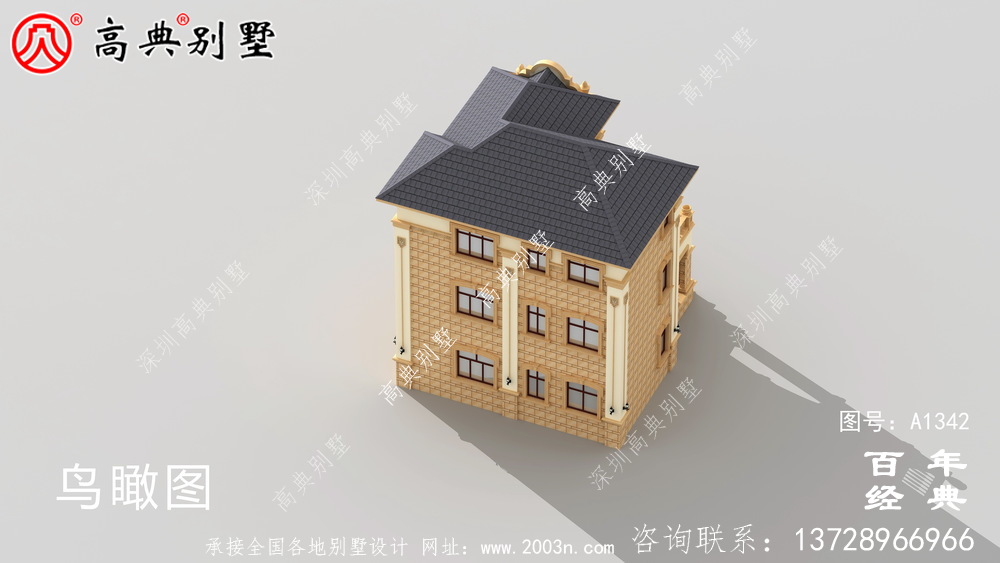法式浪漫乡村复式三层别墅设计图纸_乡村三层别墅效果图