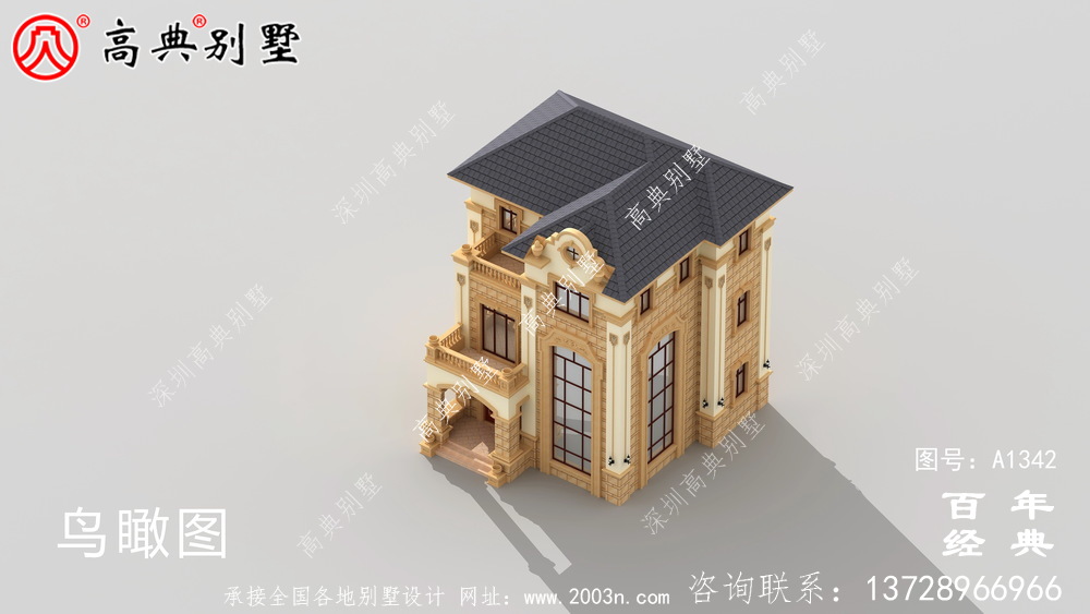 法式浪漫乡村复式三层别墅设计图纸_乡村三层别墅效果图