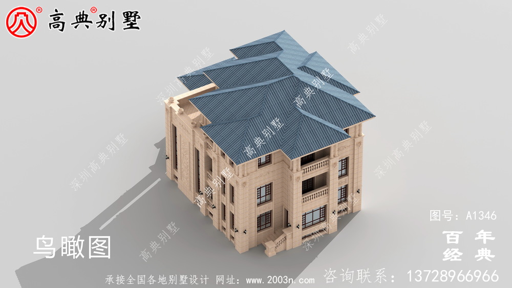 超豪华欧式三层复式别墅设计图纸_三层别墅图纸