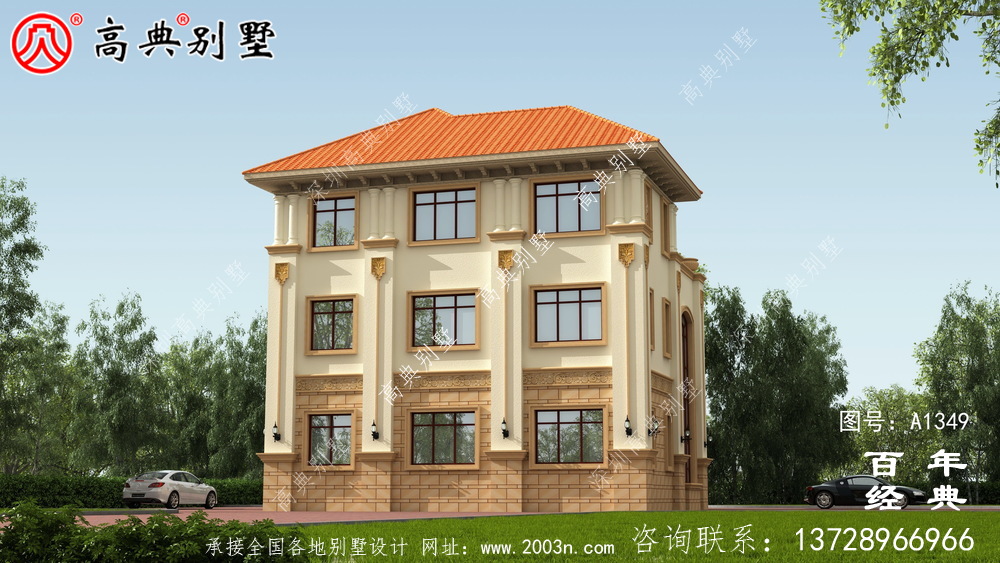 整套高端三層復式別墅工程圖紙_農村別墅設計圖紙