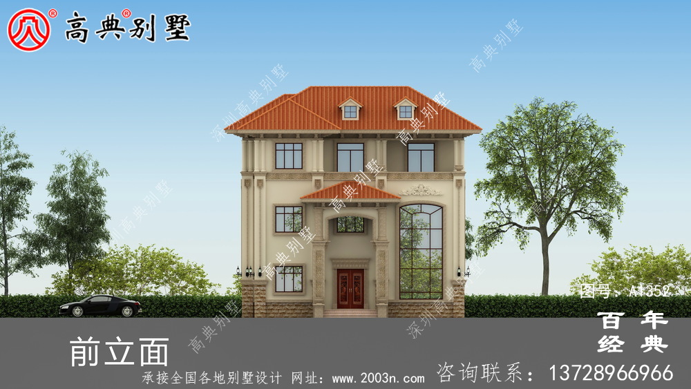 豪華私人復(fù)式三層別墅設(shè)計圖紙_農(nóng)村別墅設(shè)計圖