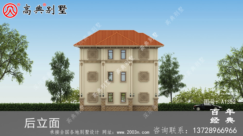 豪華私人復(fù)式三層別墅設(shè)計圖紙_農(nóng)村別墅設(shè)計圖