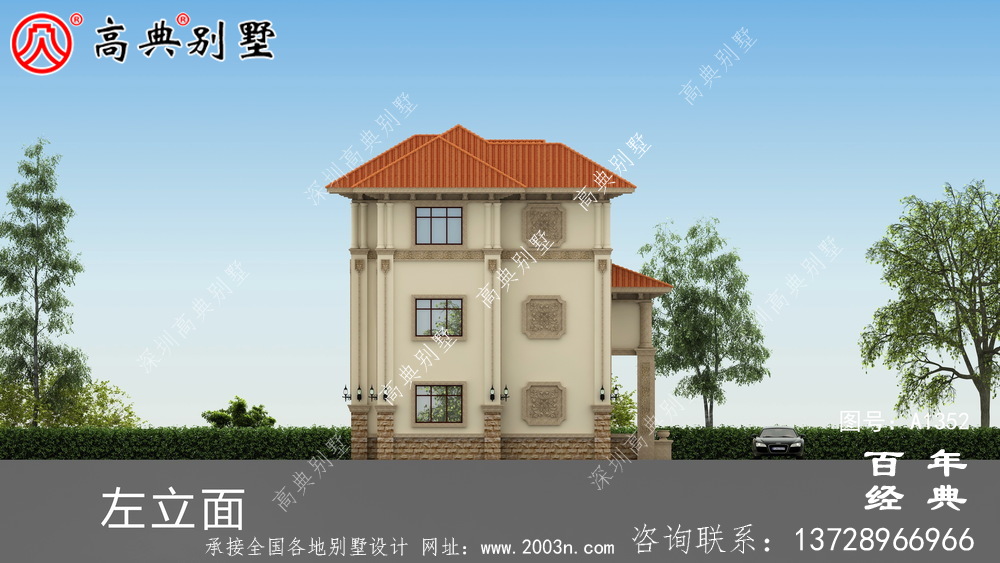 豪華私人復(fù)式三層別墅設(shè)計圖紙_農(nóng)村別墅設(shè)計圖
