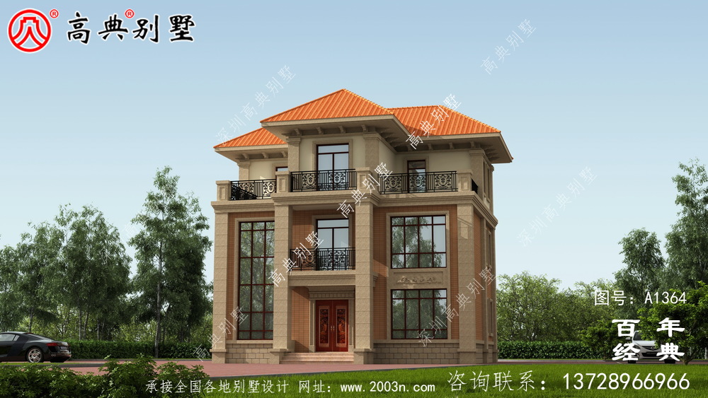 欧式三层复式别墅设计_别墅设计图纸