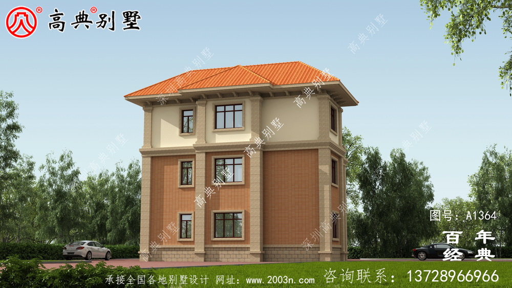 欧式三层复式别墅设计_别墅设计图纸