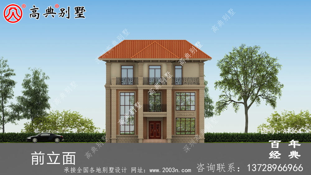 欧式三层复式别墅设计_别墅设计图纸
