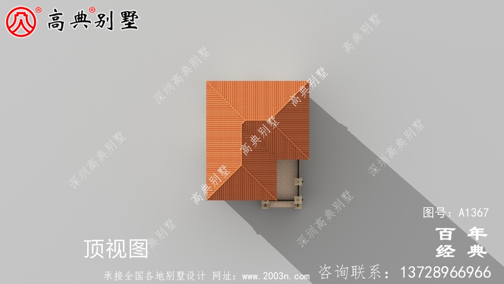 农村洋房复式三层别墅外观效果图_别墅设计图纸