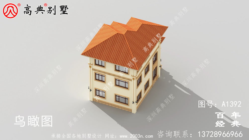 三层欧式别墅整套工程图纸_乡村别墅设计图纸