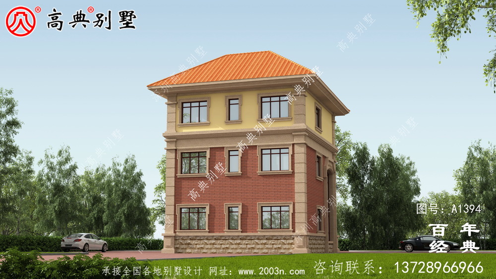 复式三层欧式别墅整套工程图纸_乡村别墅设计图纸