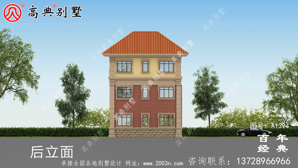 复式三层欧式别墅整套工程图纸_乡村别墅设计图纸