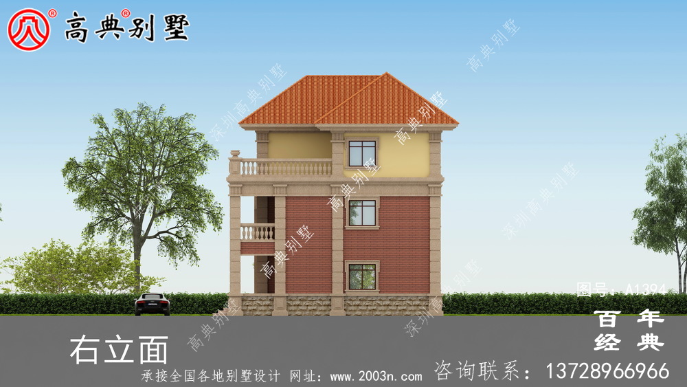 复式三层欧式别墅整套工程图纸_乡村别墅设计图纸