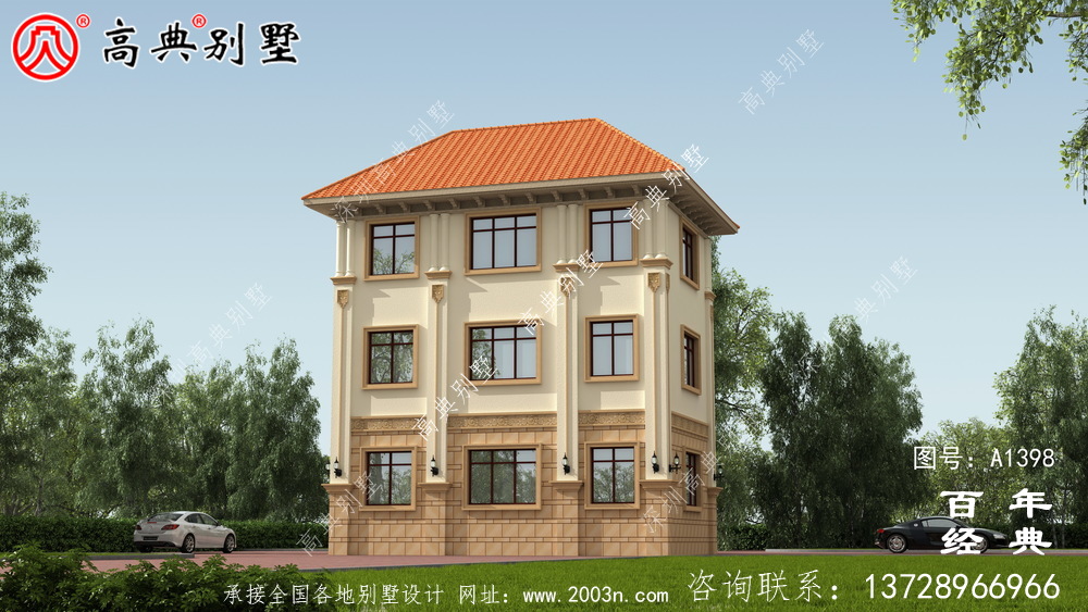 农村三层自建小别墅外观图_新农村别墅户型图