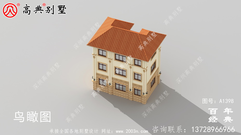 农村三层自建小别墅外观图_新农村别墅户型图