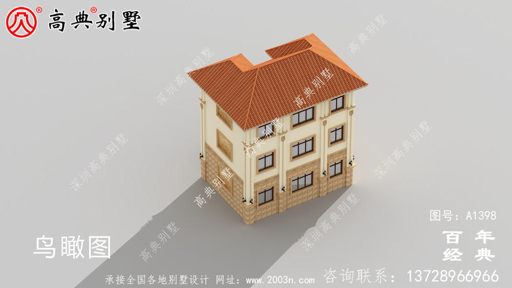农村三层自建小别墅外观图_新农村别墅户型图