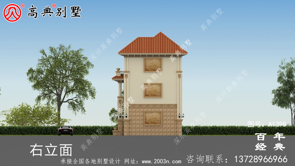农村三层自建小别墅外观图_新农村别墅户型图