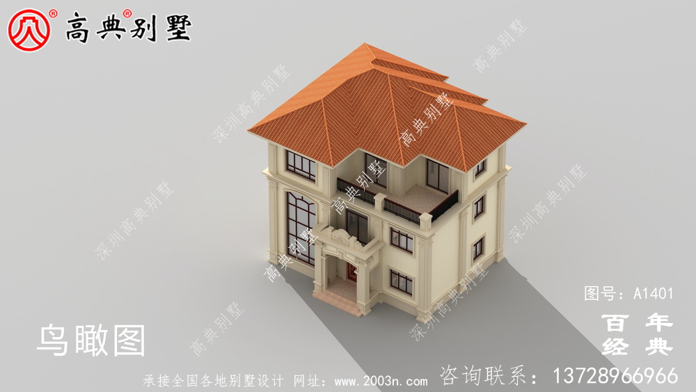 欧式三层复式小别墅图纸及效果图_新农村别墅户型图