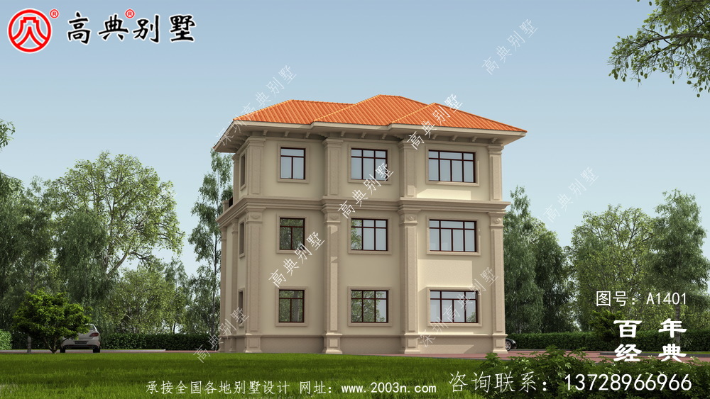 欧式三层复式小别墅图纸及效果图_新农村别墅户型图