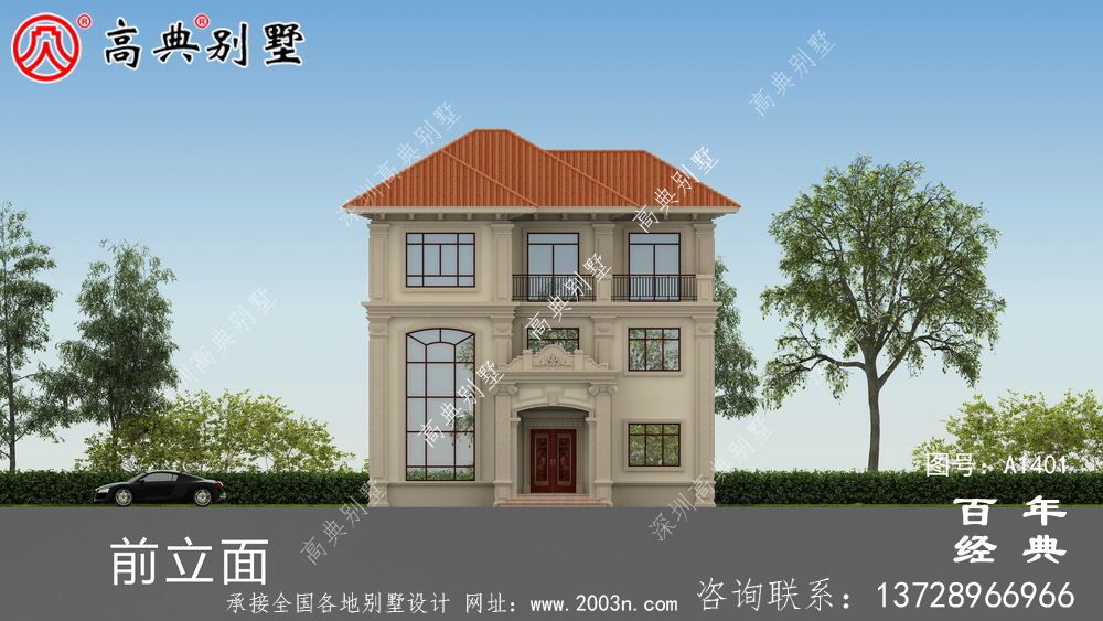 欧式三层复式小别墅图纸及效果图_新农村别墅户型图
