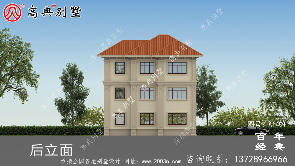 欧式三层复式小别墅图纸及效果图_新农村别墅户型图